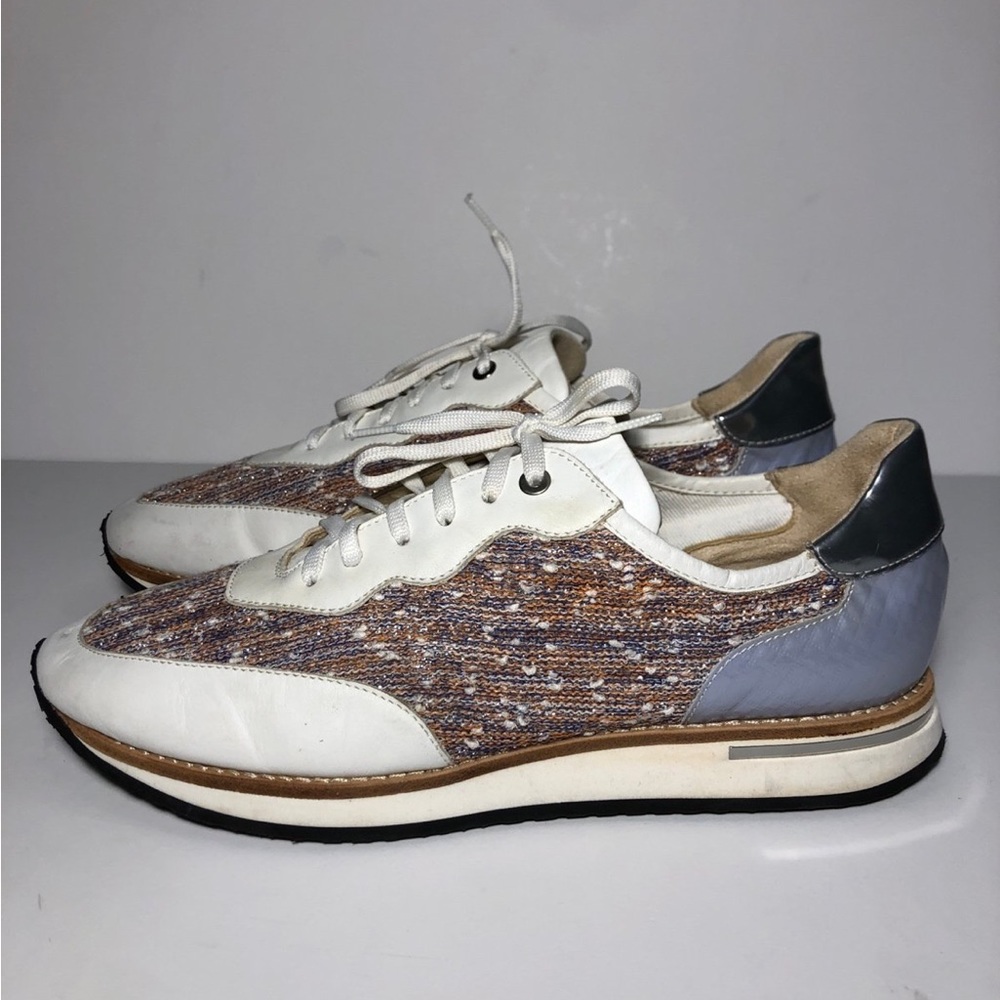 Aquatalia by Marvin K. 'Nahla' Leather Sneakers Lace up Shoes Italy Size 9.5